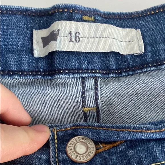 Blue Denim Shorts with Back Pockets - Picture 3 of 5